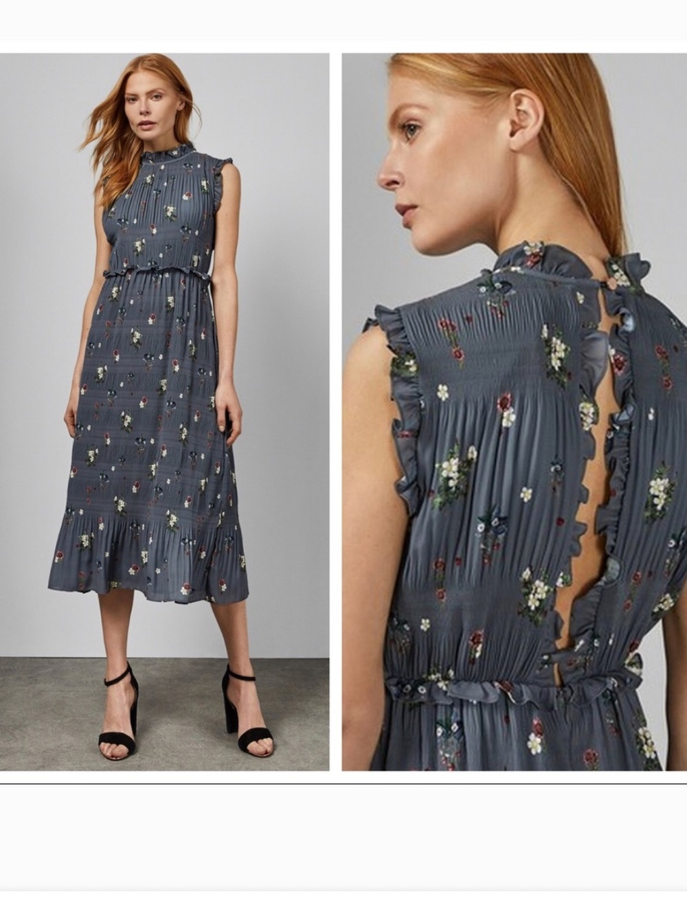 Ted Baker London Toppaz Oracle Plissé Dress Size Ted's size 4 EUC